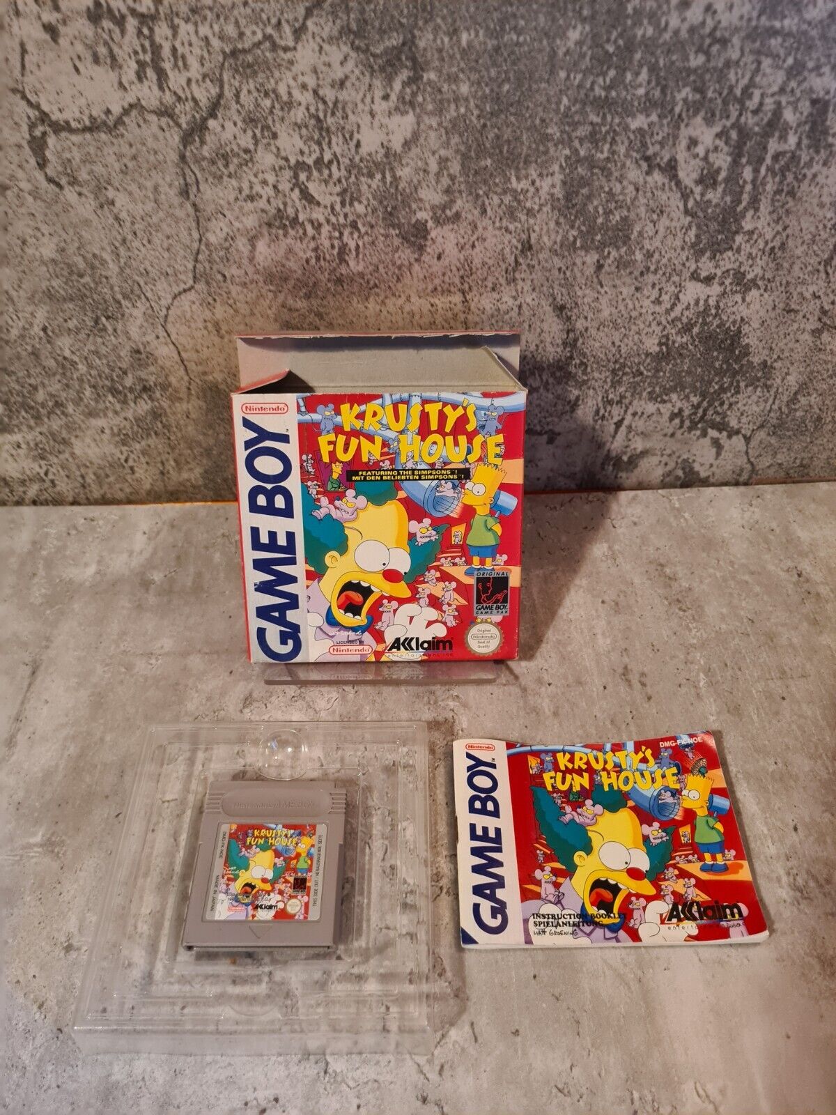 Nintendo Game Boy Classic Spiel Krusty's Fun House mit OVP und Anleitung NOE - T-Retro-Games 