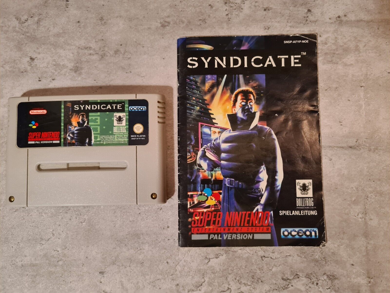SNES Super Nintendo Syndicate mit OVP und Anleitung NOE - T-Retro-Games 