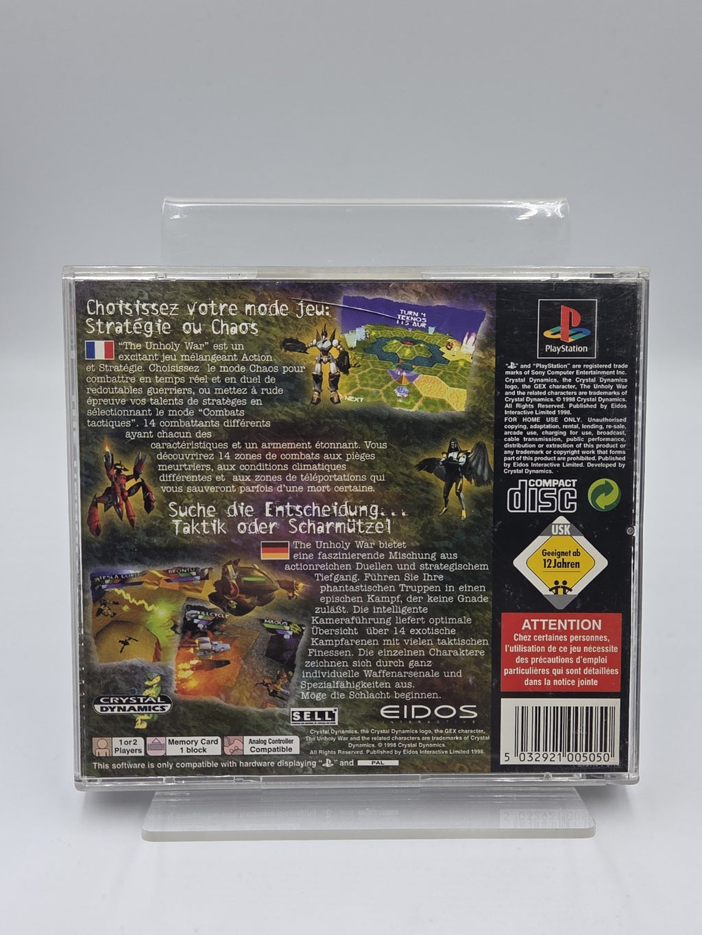 PS1 Playstation 1 Spiel The Unholy War mit OVP Multilingual