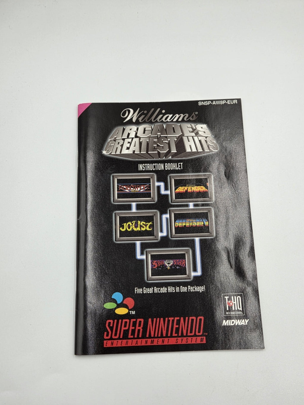 SNES Super Nintendo Williams Arcades Greatest Hits  mit OVP und Anleitung EUR