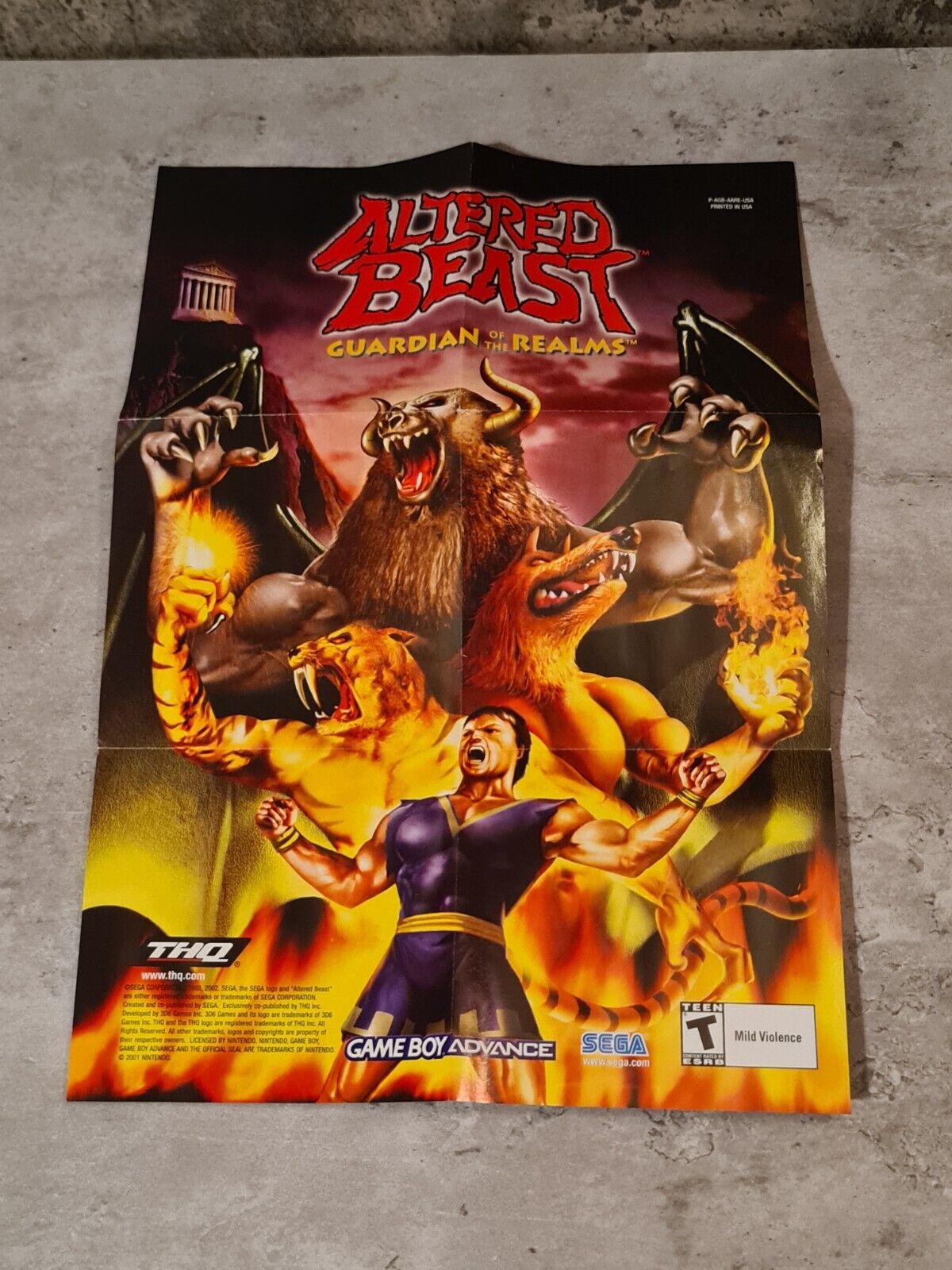 Nintendo Game Boy Advance Altered Beast mit OVP und Anleitung + Poster USA - T-Retro-Games 