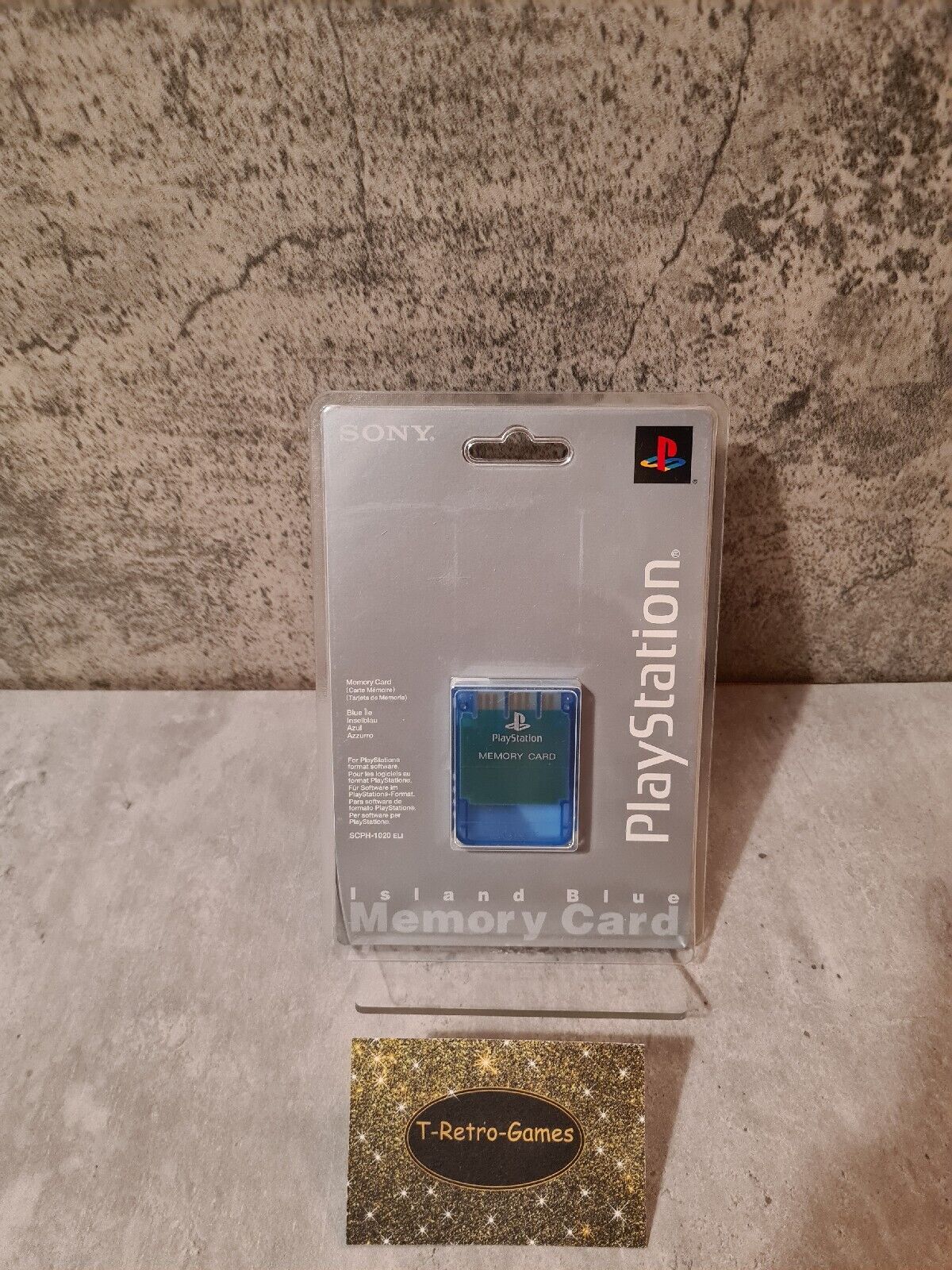 PS1 Sony Playstation Memory Card Sealed Neu New Inselblau SCPH-1020 - T-Retro-Games 