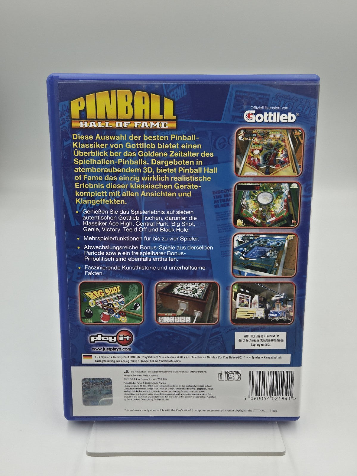 PS2 Playstation 2 Spiel Pinball Hall of Fame mit OVP und Anleitung Deutsch