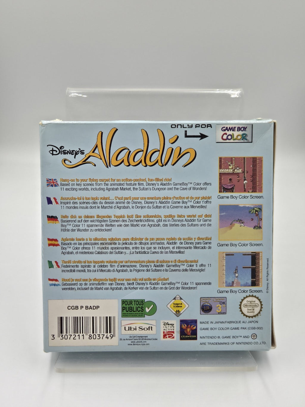 Nintendo Game Boy Color Spiel Disney's Aladdin mit OVP und Anleitung EUR