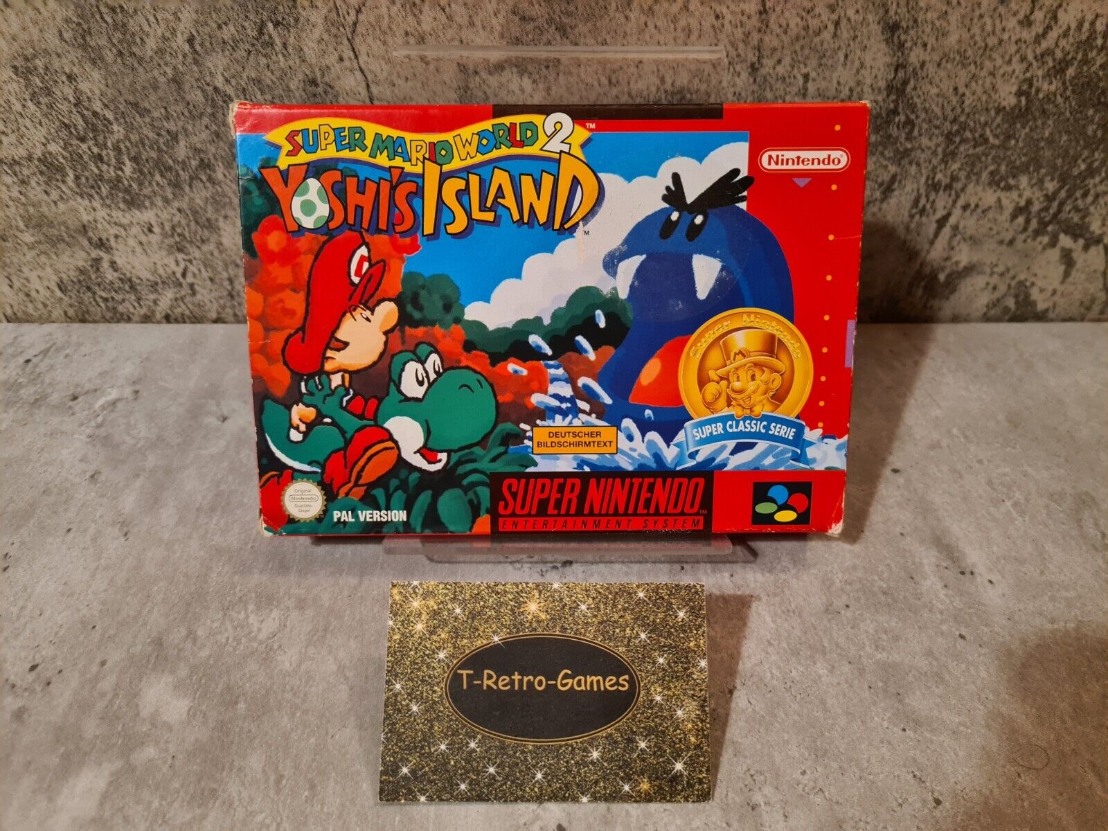 SNES Super Nintendo Super Mario World 2 Yoshi's Island mit OVP und Anleitung NOE - T-Retro-Games 