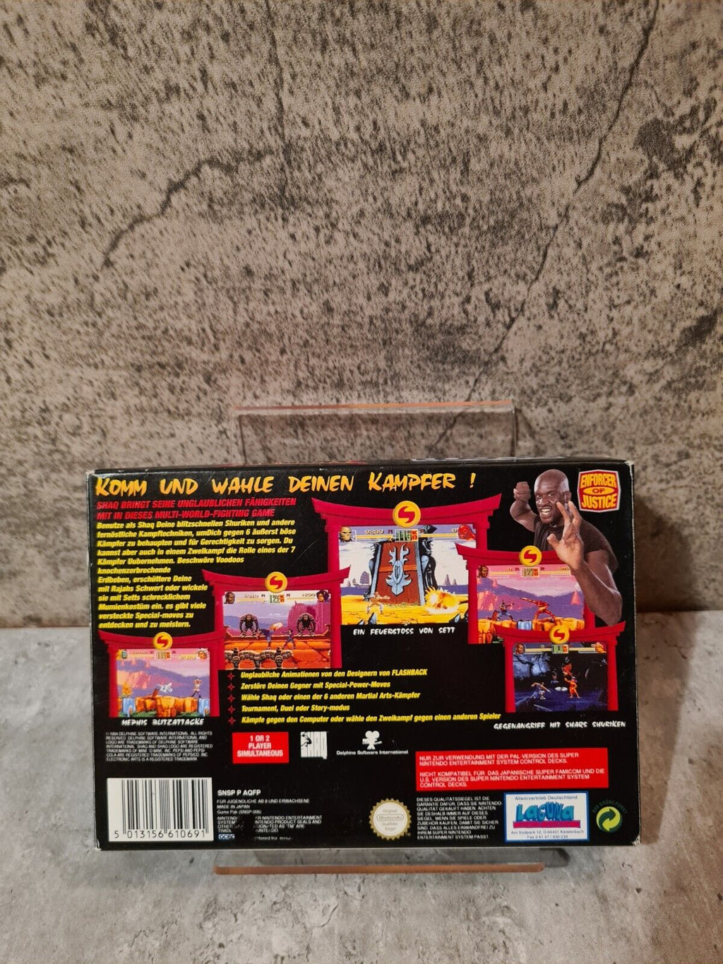 SNES Super Nintendo Shaq-Fu mit OVP und Anleitung NOE - T-Retro-Games 