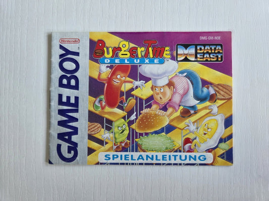 Game Boy Classic Burger Time Deluxe Spielanleitung Instruction Booklet NOE
