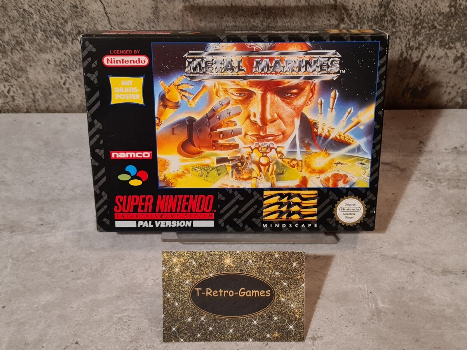 SNES Super Nintendo Metal Marines mit OVP und Anleitung + Poster NOE - T-Retro-Games 