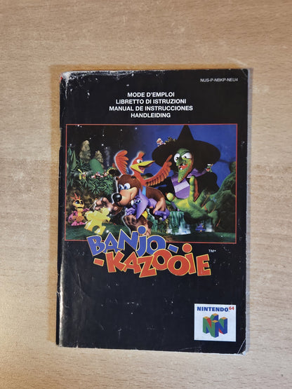 N64 Nintendo 64 Banjo Kazooie Instruction Booklet NEU