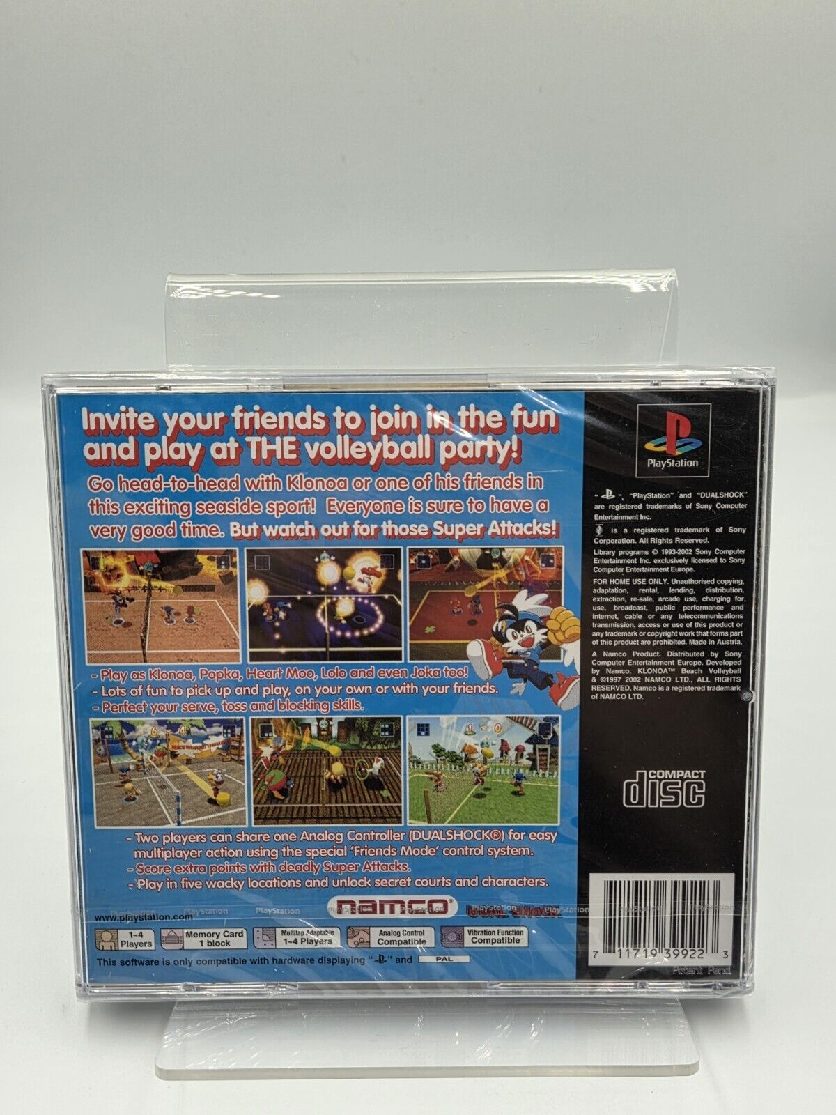 PS1 Playstation 1 Klonoa Beach Volleyball Sealed Neu New Englisch - T-Retro-Games 