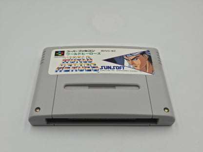 SFC Super Famicom World Heroes mit OVP Japan