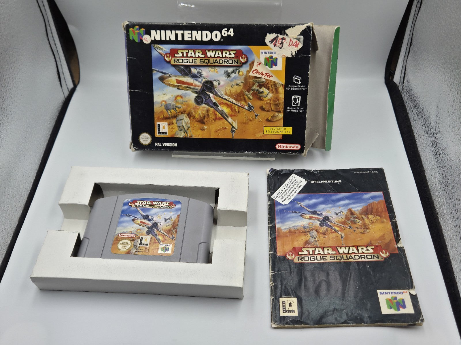 N64 Nintendo 64 Spiel Star Wars Rogue Squadron mit OVP und Anleitung NOE