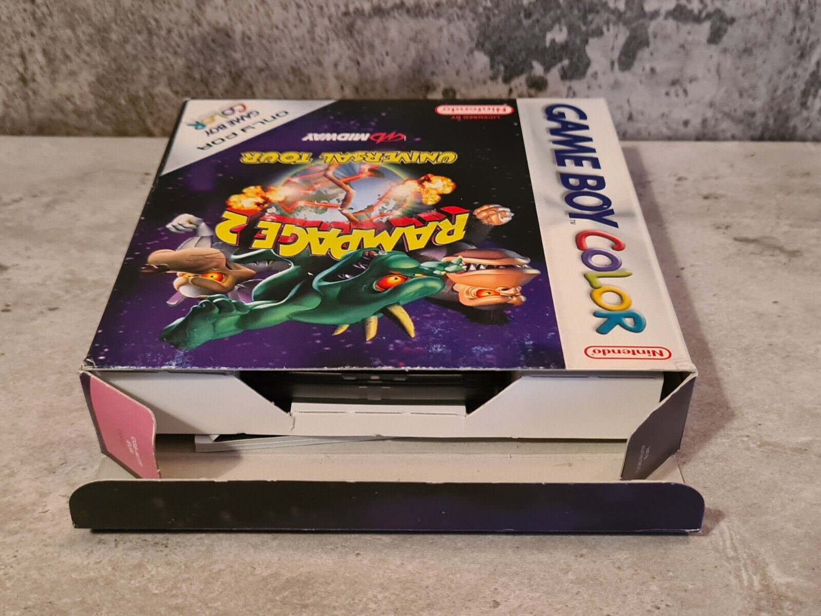 Nintendo Game Boy Color Spiel Rampage 2 Universal Tour mit OVP und Anleitung EUR - T-Retro-Games 