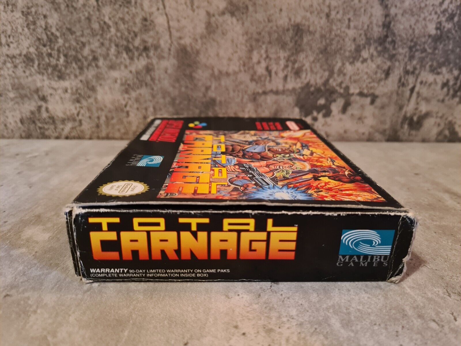 SNES Super Nintendo Total Carnage mit OVP und Anleitung UKV - T-Retro-Games 