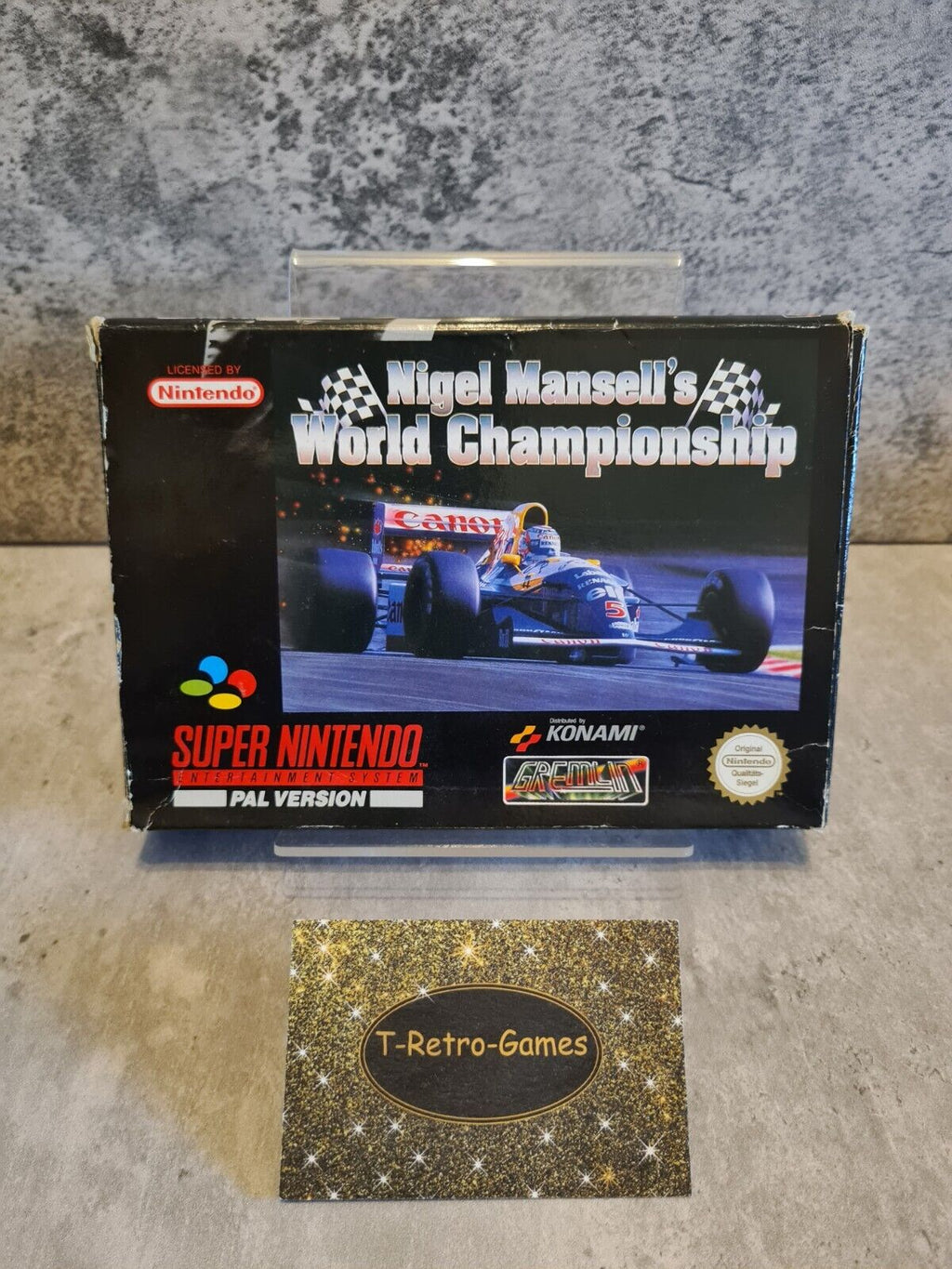 SNES Super Nintendo Nigel Mansell's World Championship mit OVP und Anleitung NOE - T-Retro-Games 