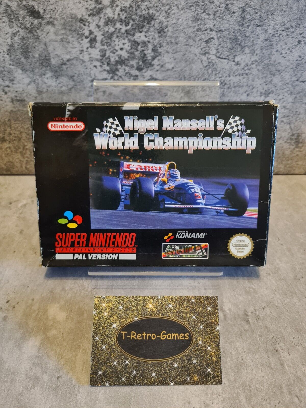 SNES Super Nintendo Nigel Mansell's World Championship mit OVP und Anleitung NOE - T-Retro-Games 