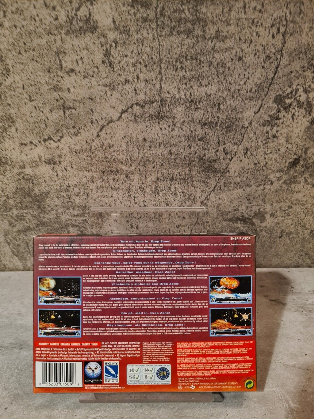 SNES Super Nintendo Super Dropzone mit OVP und Anleitung EUR - T-Retro-Games 
