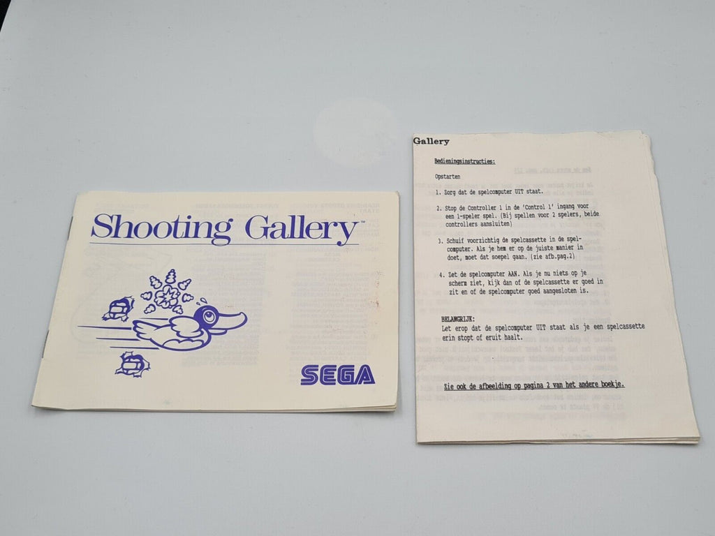 Sega Master System Shooting Gallery mit OVP und Anleitung Multi Language - T-Retro-Games 