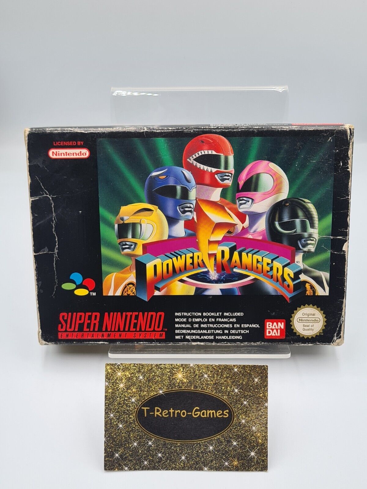 SNES Super Nintendo Power Rangers mit OVP und Anleitung EUR - T-Retro-Games 