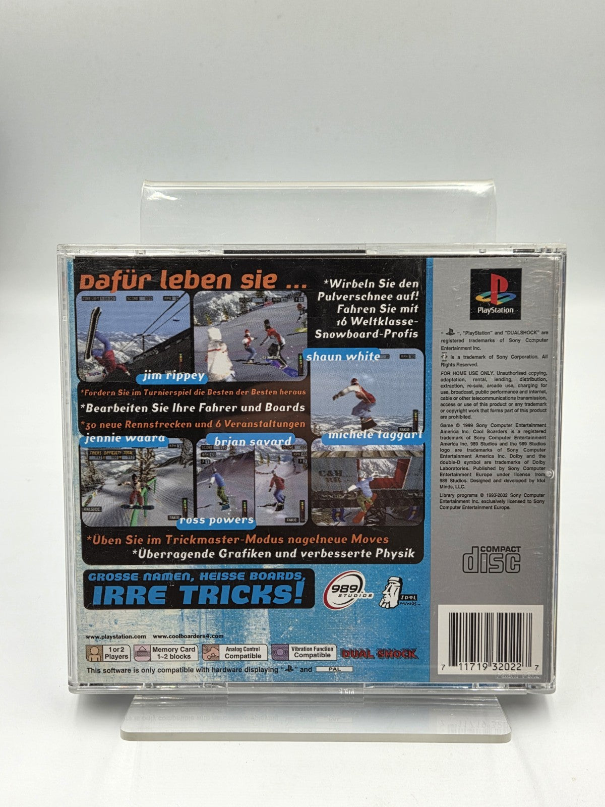 PS1 Playstation 1 Cool Boarders 4 mit OVP und Anleitung Deutsch