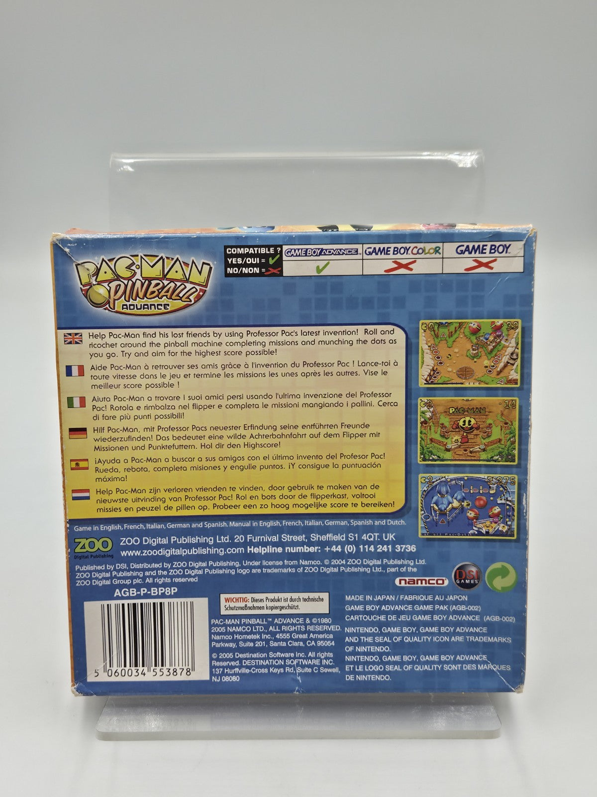 Nintendo Game Boy Advance Pac Man Pinball Advance EUR Leer OVP Empty Box 