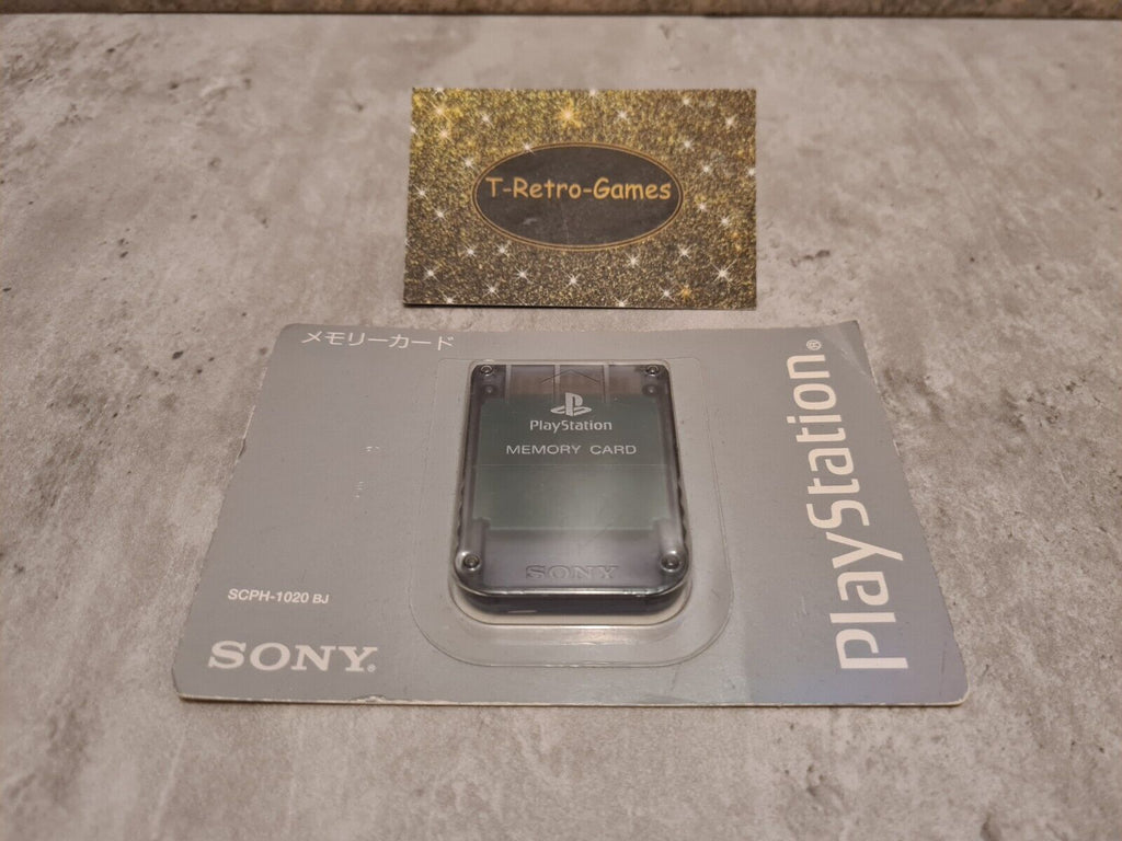 PS1 Sony Playstation Memory Card Sealed Neu New Japanese Schwarz Black SCPH-1020 - T-Retro-Games 