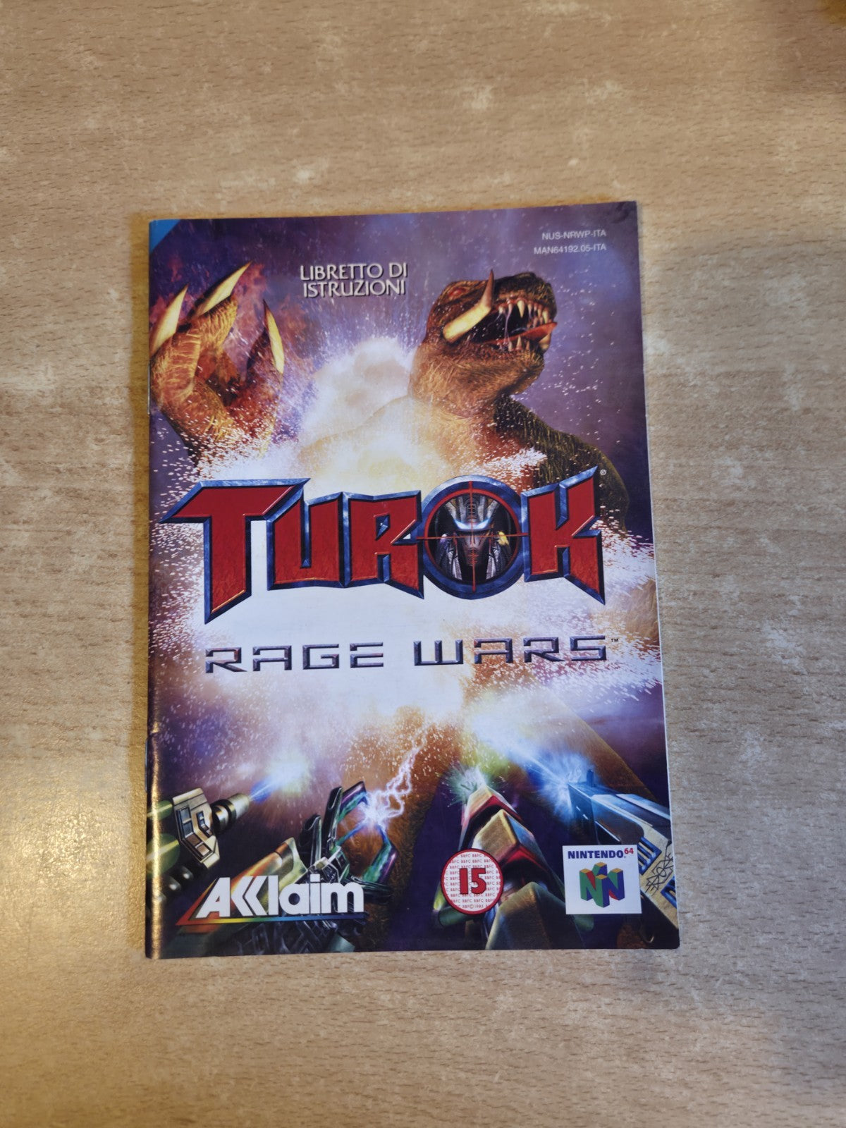 N64 Nintendo 64 Turok Rage Wars Spielanleitung Instruction Booklet ITA