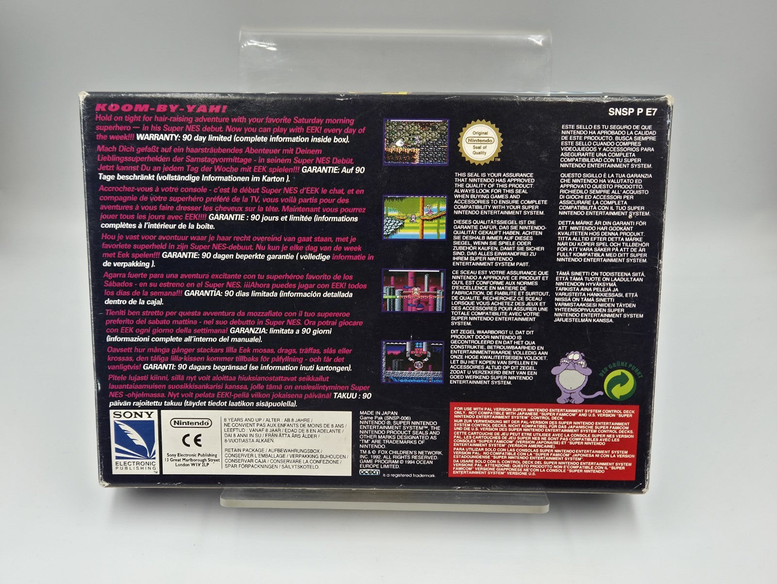 SNES Super Nintendo Eek The Cat mit OVP und  Anleitung UKV