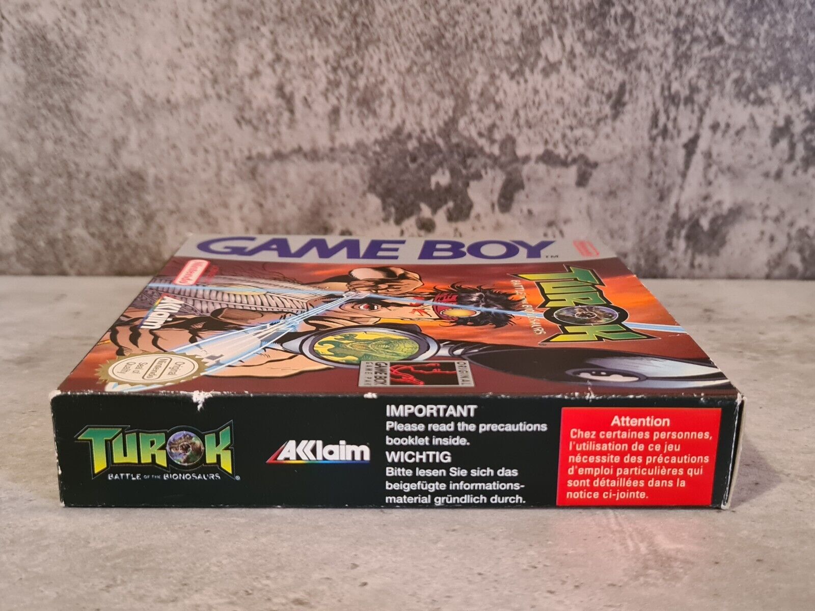 Nintendo Game Boy Classic Turok Battle of The Bionosaurs + OVP und Anleitung EUR - T-Retro-Games 