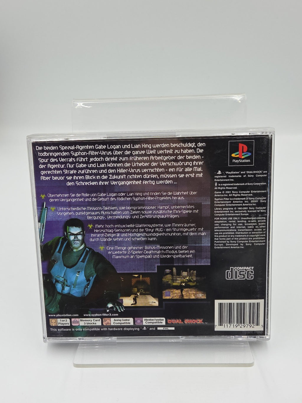 PS1 Playstation 1 Spiel Syphon Filter 3 mit OVP und Anleitung Deutsch