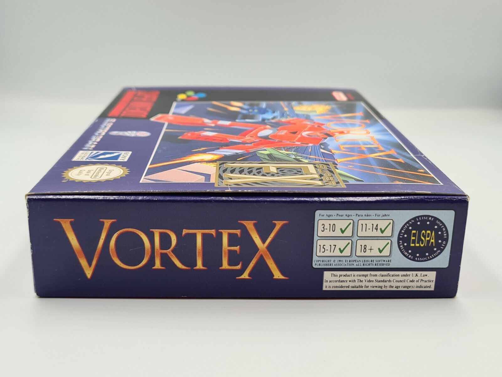 SNES Super Nintendo Vortex mit OVP und Anleitung EUR - T-Retro-Games 