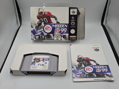 N64 Nintendo 64 Spiel Madden NFL 99 mit OVP und Anleitung EUR