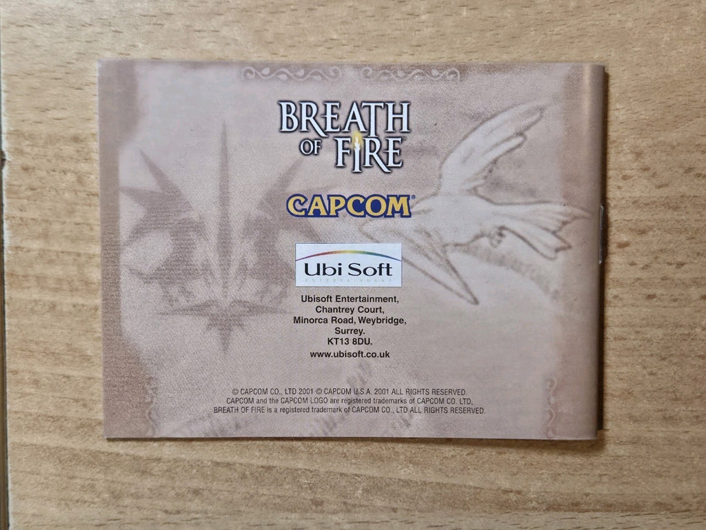 Nintendo Game Boy Advance Breath of Fire Spielanleitung UKV