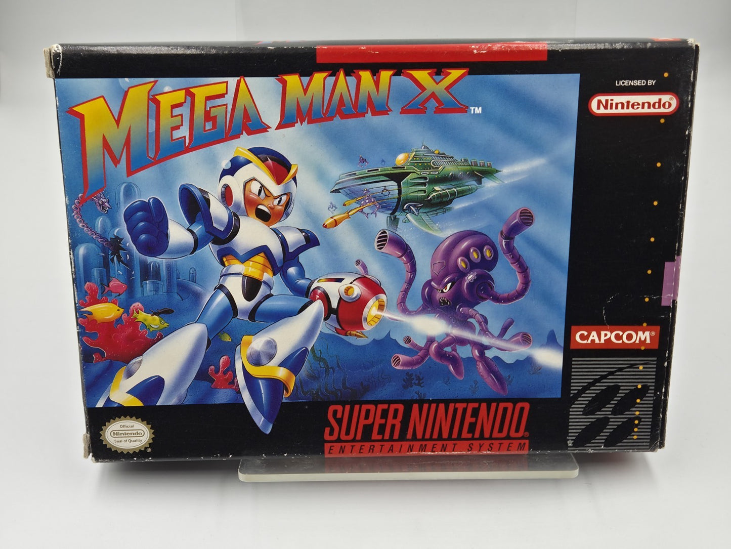 SNES Super Nintendo Mega Man X mit OVP und Anleitung NTSC USA