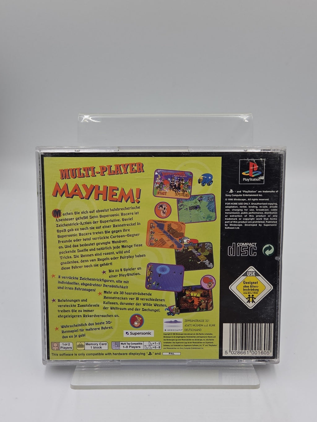 PS1 Playstation 1 Spiel Supersonic Racers mit OVP und Anleitung Deutsch