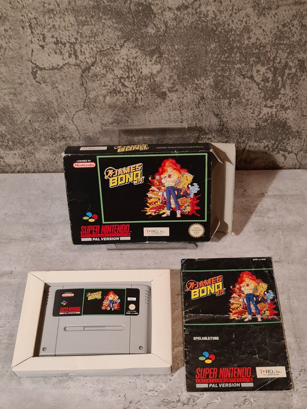 SNES Super Nintendo James Bond JR mit OVP und Anleitung NOE - T-Retro-Games 
