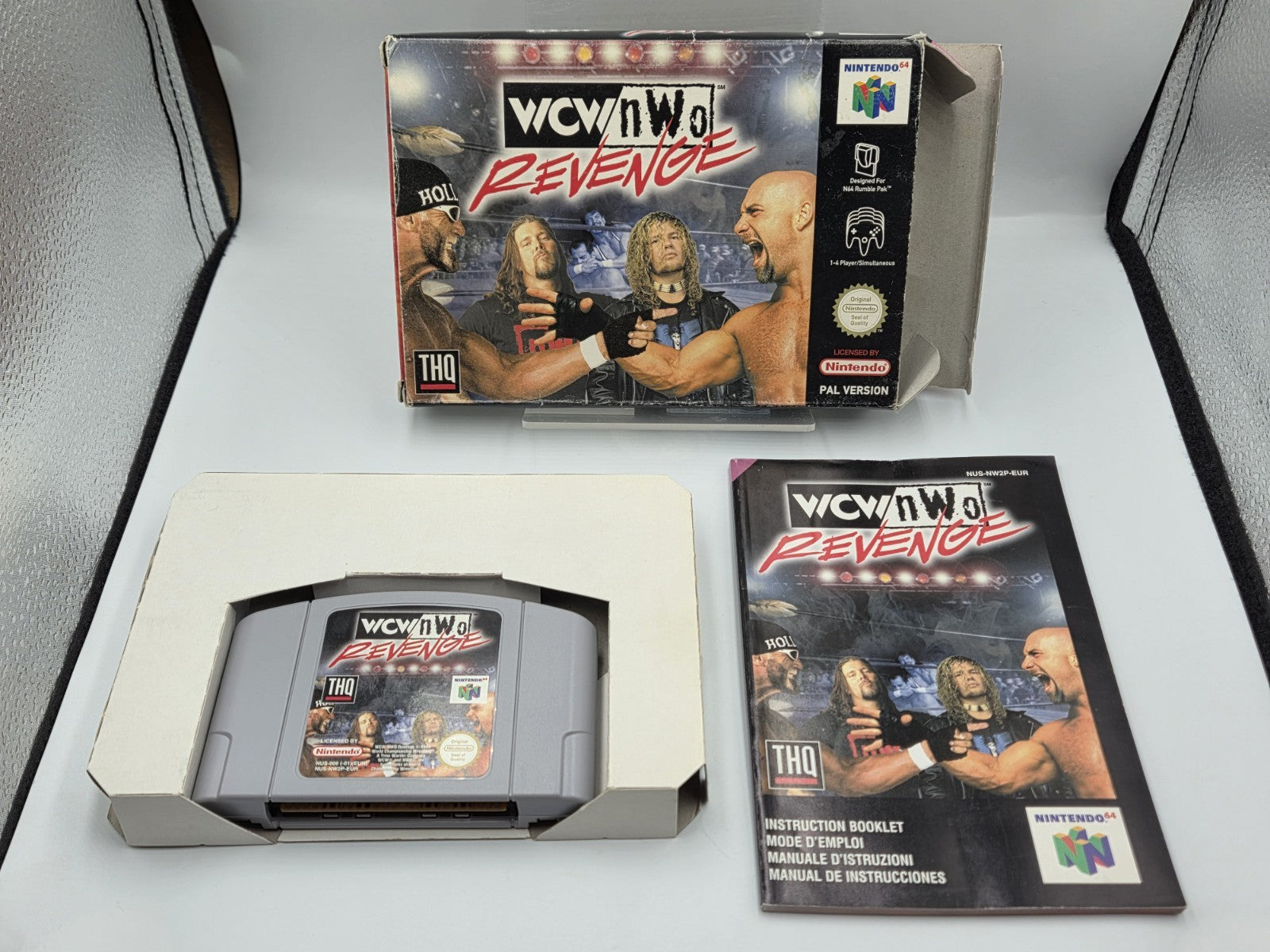 N64 Nintendo 64 WCW/NWO Revenge mit OVP und Anleitung EUR