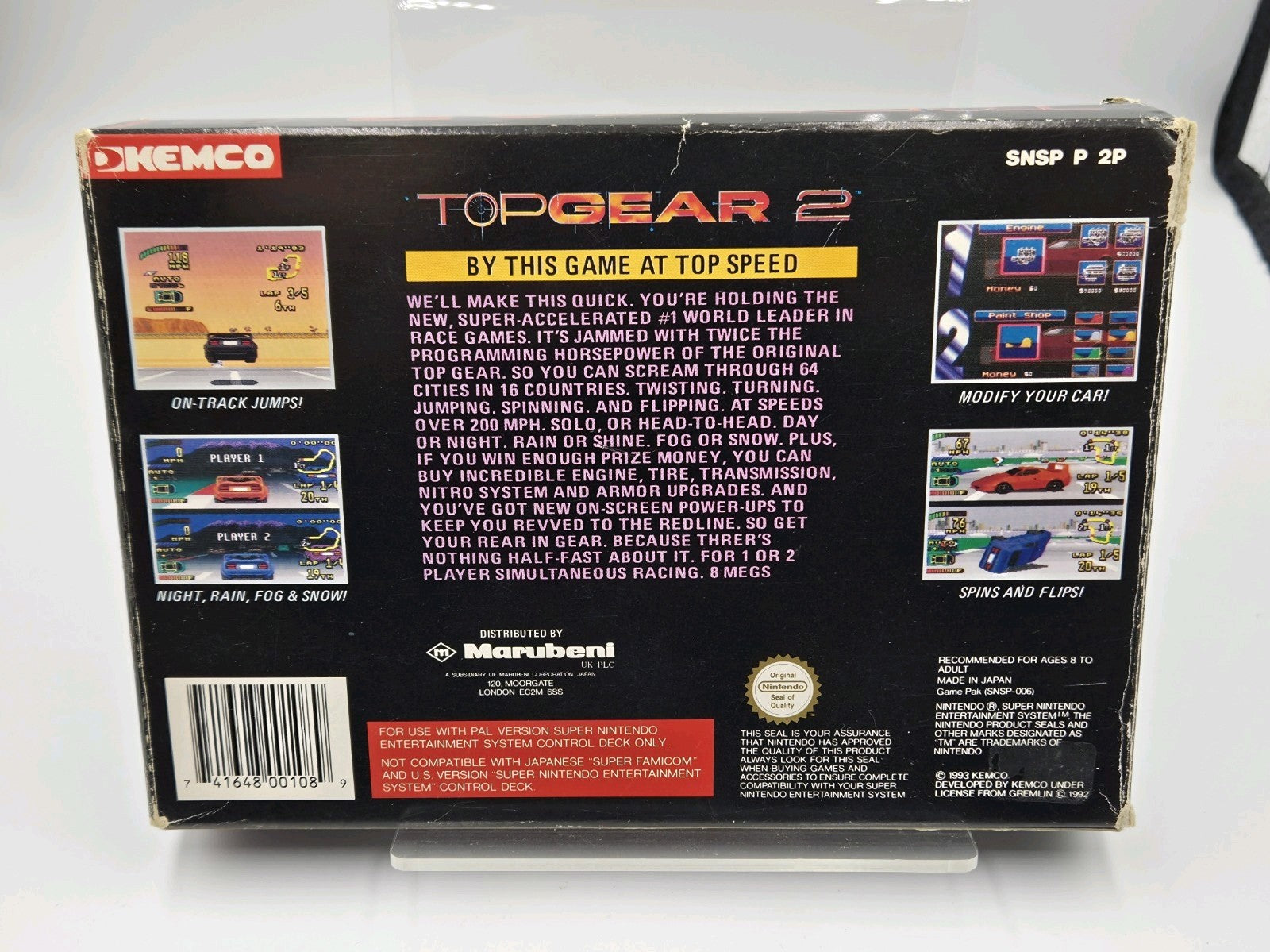 SNES Super Nintendo TopGear2 mit OVP und Anleitung UKV