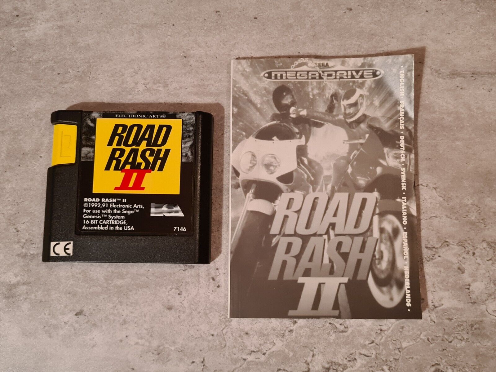 Sega Mega Drive Spiel Road Rash II mit OVP und Anleitung Multi Language - T-Retro-Games 