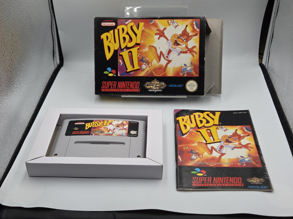 SNES Super Nintendo Spiel Bubsy II mit OVP und Anleitung EUR
