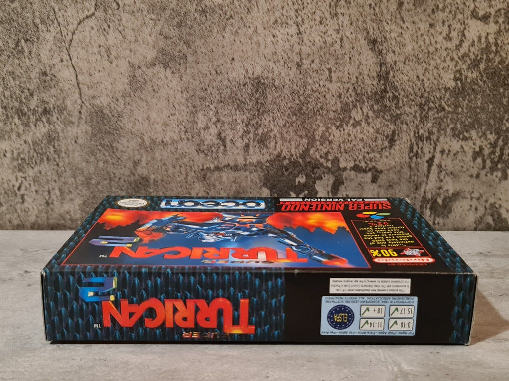 SNES Super Nintendo Super Turrican 2 mit OVP und Anleitung UKV - T-Retro-Games 
