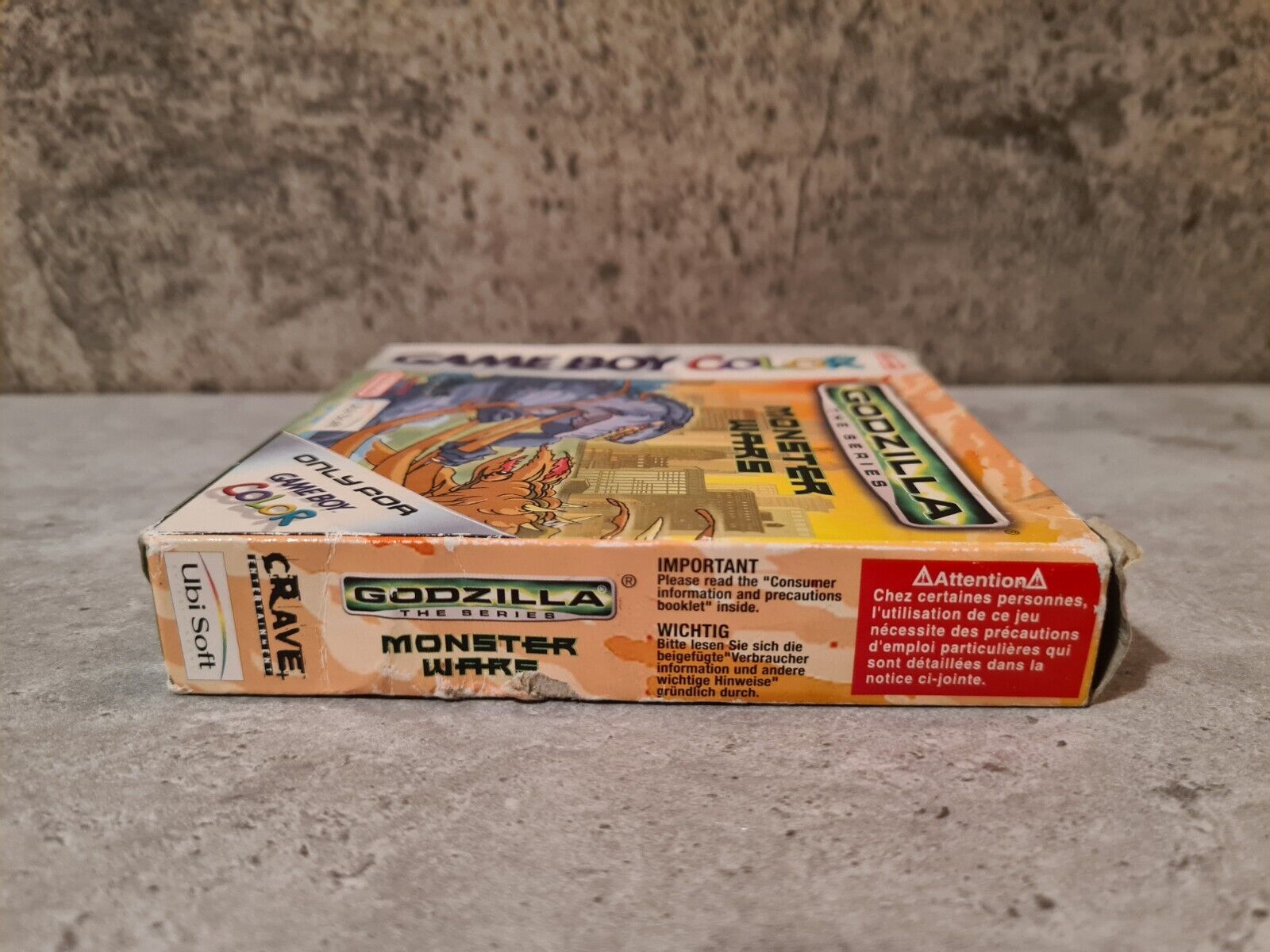 Game Boy Color Godzilla The Series Monster Wars mit OVP und Anleitung EUR - T-Retro-Games 