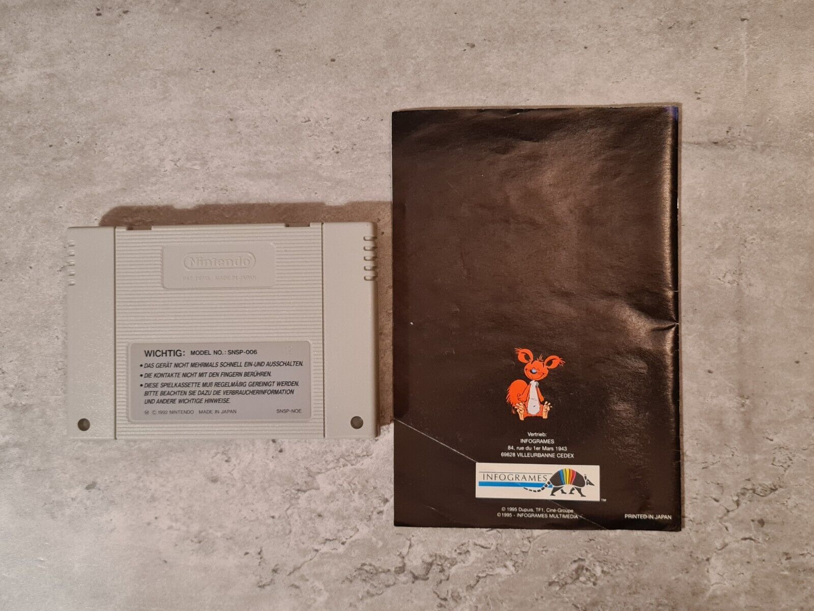 SNES Super Nintendo Spirou / Robbedoes mit OVP und Anleitung NOE - T-Retro-Games 