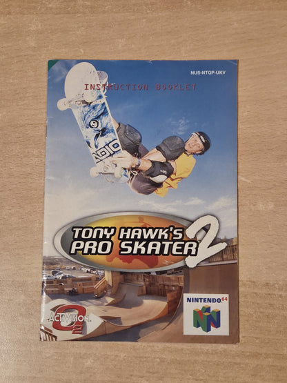 N64 Nintendo 64 Tony Hawk's Pro Skater 2 Instruction Booklet UKV