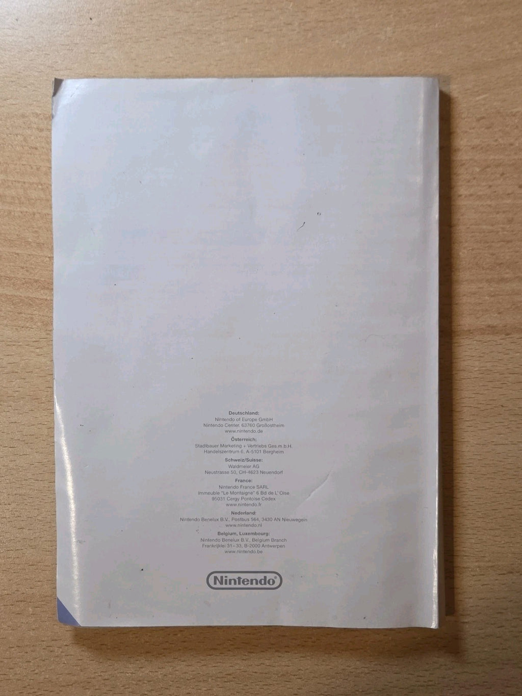 Nintendo Wii Konsole  Bedienungsanleitung Instruction Booklet EUU