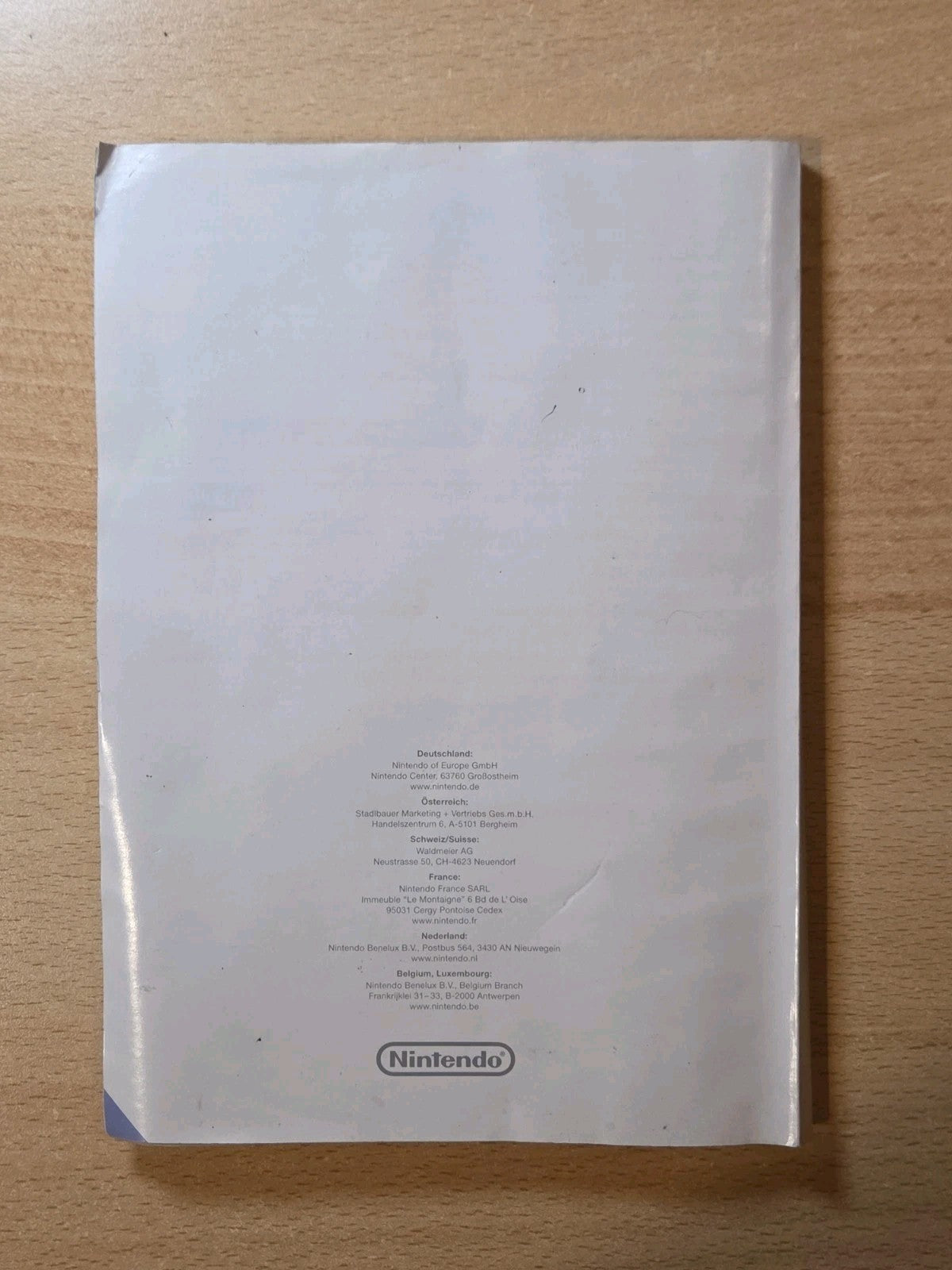 Nintendo Wii Konsole  Bedienungsanleitung Instruction Booklet EUU