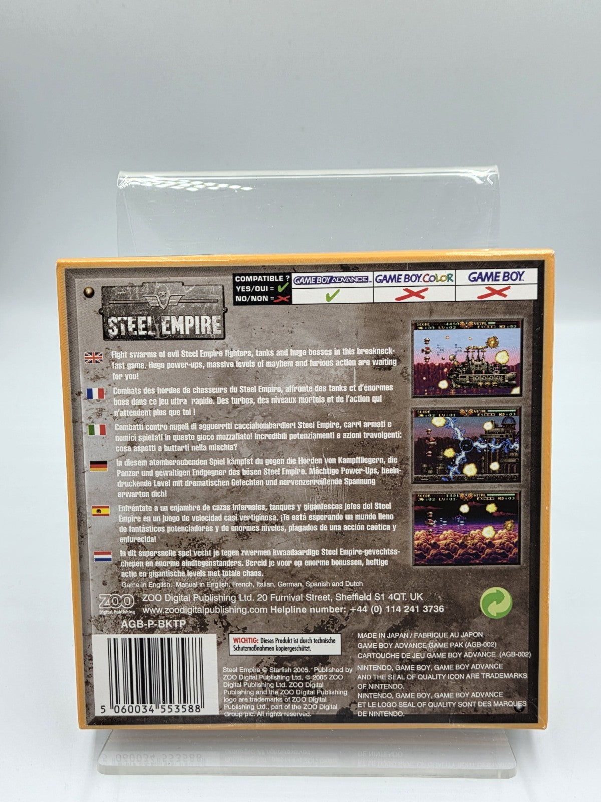 Nintendo Game Boy Advance Steel Empire mit OVP und Anleitung EUR