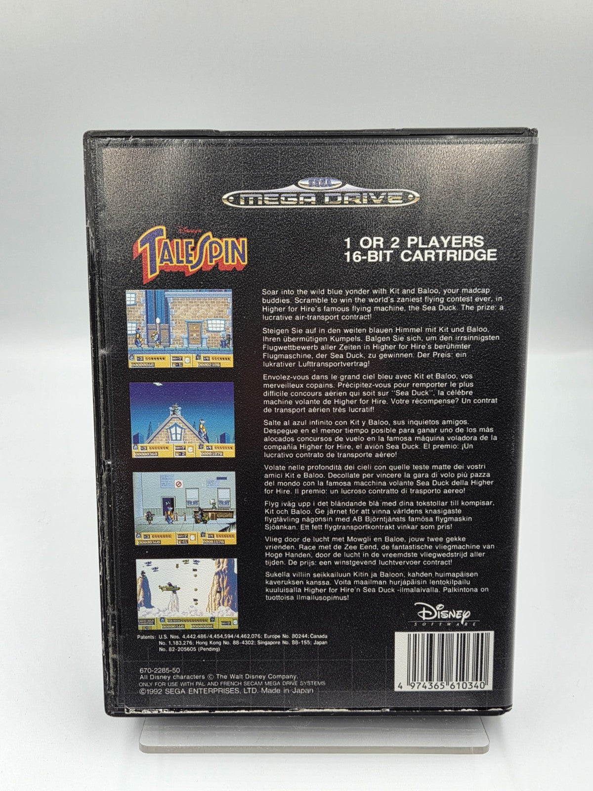 Sega Mega Drive Spiel Disney's TaleSpin mit OVP und Anleitung Multi Language 