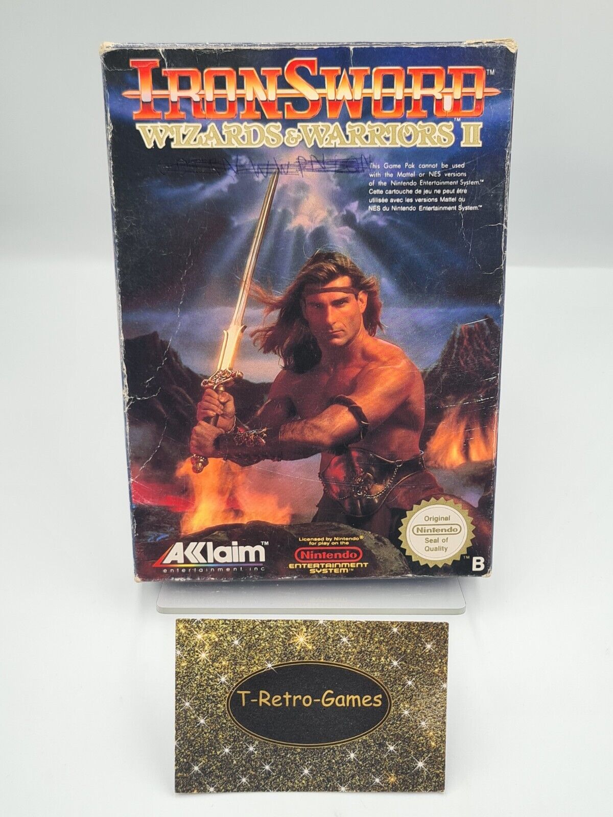 NES IronSword Wizards & Warriors II mit OVP und Anleitung FRA - T-Retro-Games 