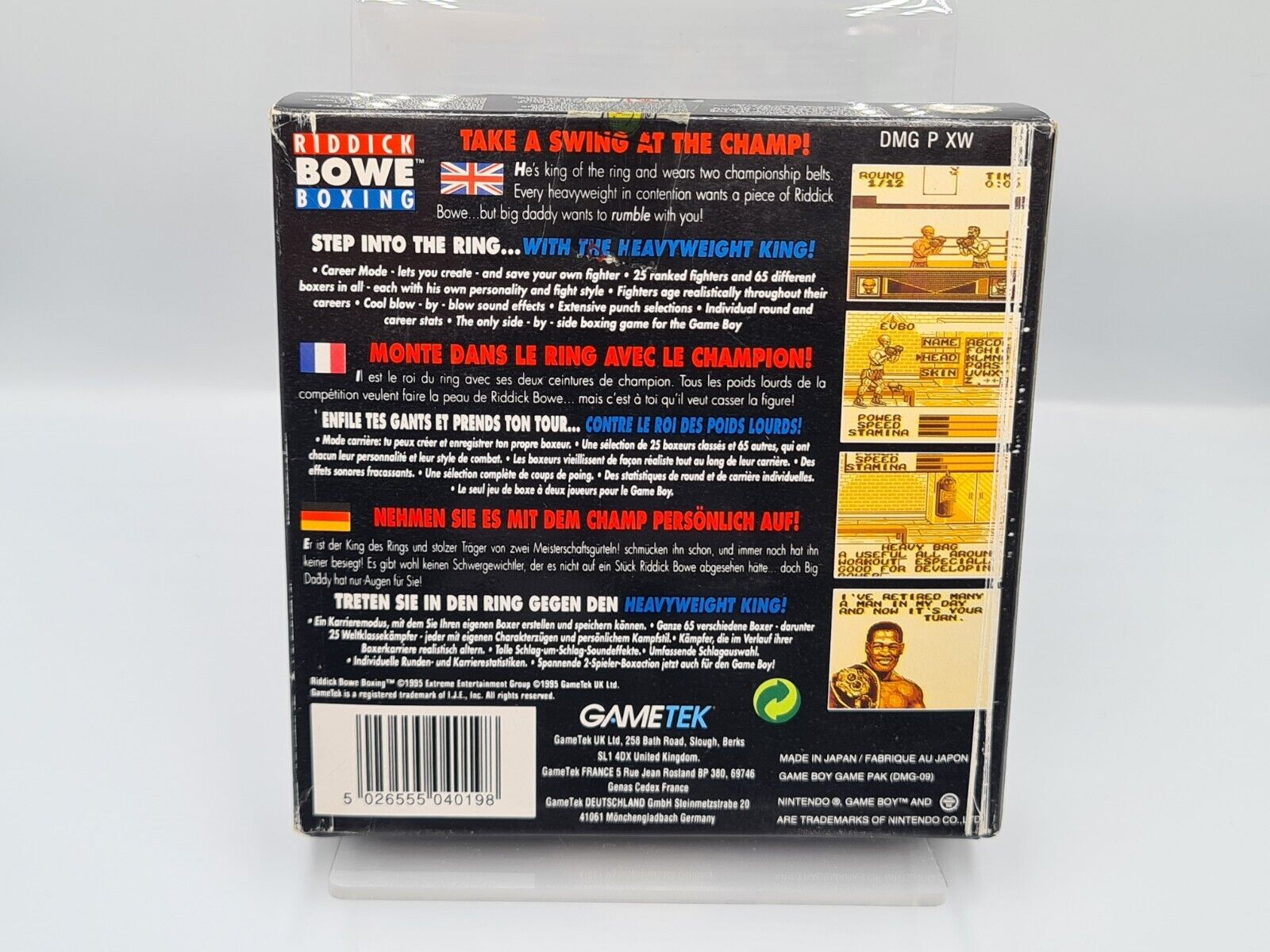 Nintendo Game Boy Classic Riddick Bowe Boxing mit OVP und Anleitung EUR - T-Retro-Games 